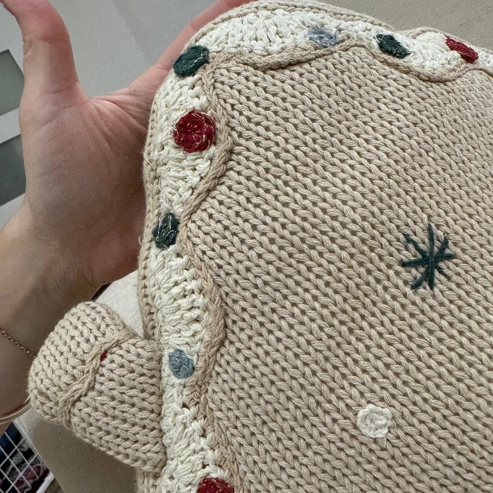 Zara Home Christmas pillow gingerbread house crochet knit decor holidays - Picture 7 of 11